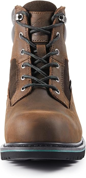 Golden Retriever Work Boots for Men Heavy Duty Composite Toe 6"/8" Durable Crazy Horse Leather Waterproof Slip-Resistant Construction Industry Boots GJ3155-GJ3255