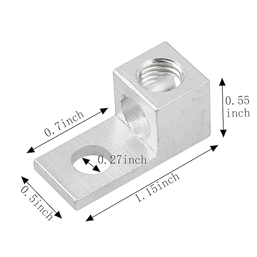 MEETOOT 8pcs Aluminum Alloy Mechanical Lugs 29x13x14mm Terminal Mechanical Lug 2AWG TA-2 1B2U