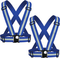 Reflective Strap Safety Vest Gear - 2-10 Pack Adjustable High Visible Reflective Running Gear for Women Men Night