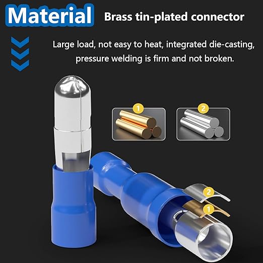 smseace 160pcs Bullet Wire connectors with Stripping/Cutting/Crimping Tool 22-10AWG Insulated Male/Female Bullet Connector kit for Automotive Boat Stereo Industrial Equipment