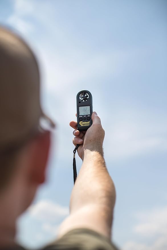 Caldwell Wind Wizard II Wind Meter with Multiple Wind Readings, LCD Backlight and Lanyard for Long Range, Shooting and Hunting