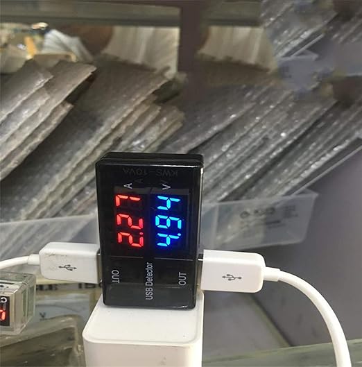 diymore USB Tester USB Meter Tester Voltage Current Tester USB Battery Checker USB C Voltage Current Voltmeter Amp Volt Ammeter Detector USB Mobile Tester USB Cable Charger Detector LED Display