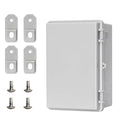 Waterproof Outdoor Junction Box ABS Plastic Electrical Enclosure Hinged Cover Electric Box with Mounting Plate for LED Lights, Solar Panels, and Surveillance Cameras(11.4"x7.4"x5.5")