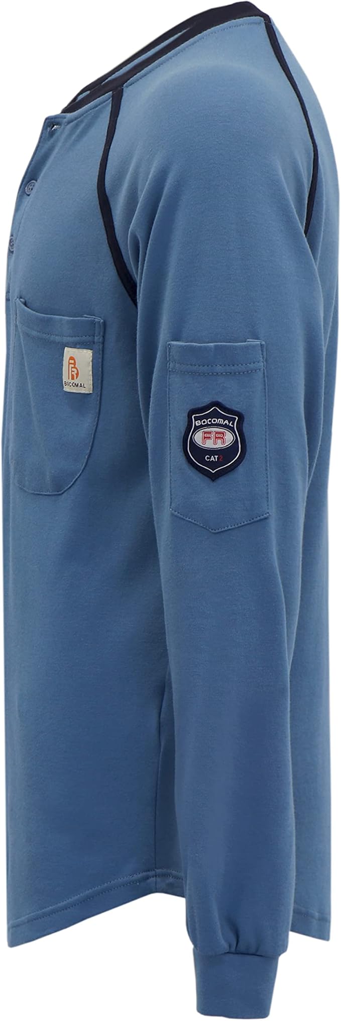 BOCOMAL FR Shirts 5.5oz Light Weight Henley and Short Sleeve Flame Resistant/Fire Retardant Clothing Shirt