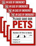 IT'S A SKIN Pet Rescue Sticker - Fire Safety - Emergency Pet Window Decal - Dog Cat 4x5 Durable Laminate 4 Pack