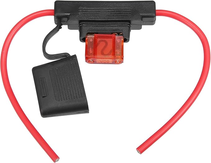 uxcell DC 12V 10 Gauge Car in Line ATC Blade Style Inline Fuse Holder with 50A Large Fuse