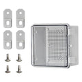 Electrical Junction Box Outdoor Project Box IP66 ABS Plastic Electrical Enclosure Hinged Cover Electric Box Clear(5.9"x5.9"x3.5")