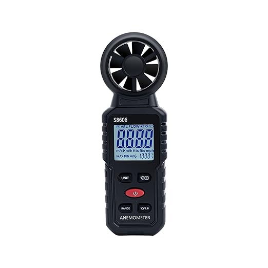 Mcbazel 3 in 1 Handheld Digital Anemometer Wind Meter, High Precision Wind Speed Measuring, Digital Wind Speed Meter with Backlight for HVAC, Sailing, Fishing, and Indoor Outdoor Use