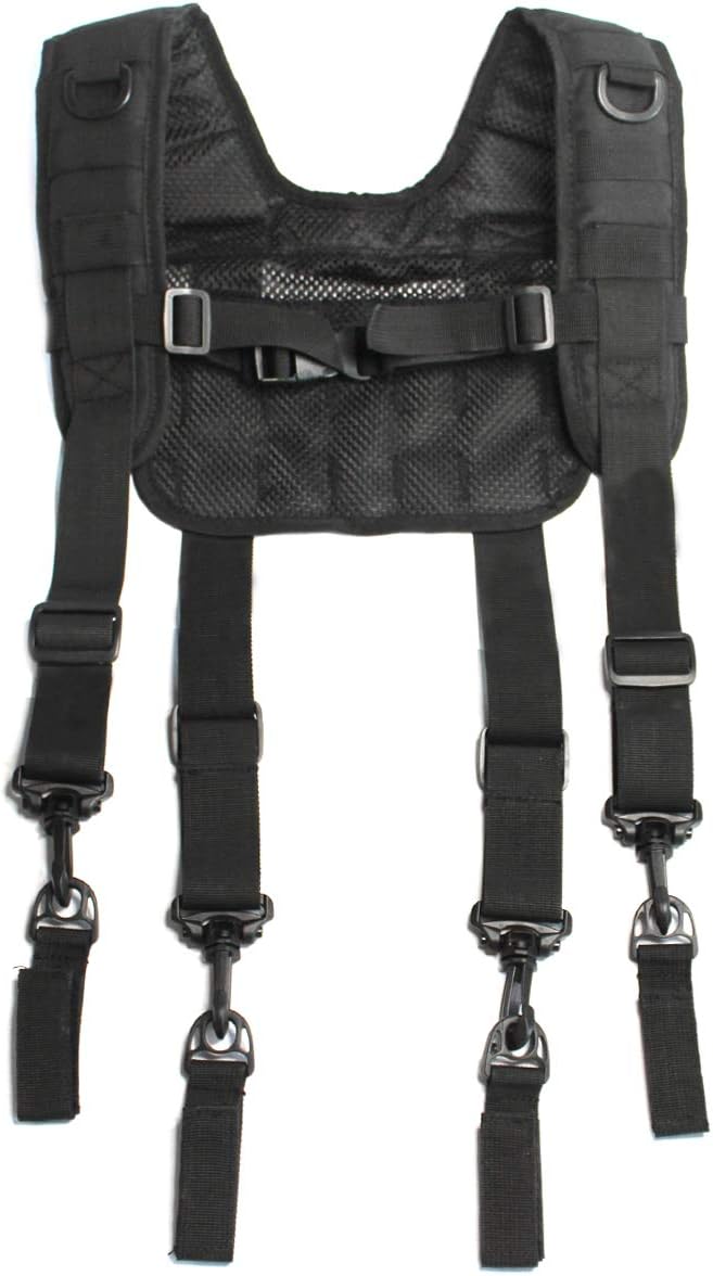 MELOTOUGH Tactical Outdoor H-Harness Duty Belt Suspenders (Battle Belt not Included)