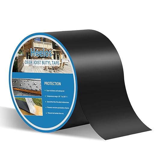 Butyl Joist Deck Tape 4"×50,1 Pack Weather-Resistant Deck Joist Tape Waterproof Flashing Tape, Self-Adhesive Joist Tape Decking for Wood Decks Joist Beams Roof