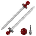 # 3/16 * 3" 270PCS 5lbs Red Hexagonal Metal Sheet roof Screws,#10 * 3 with EPDM washers and Hexagonal self Tapping, Used for Metal to Wood, Corrugated Roofs.5 * 75mm