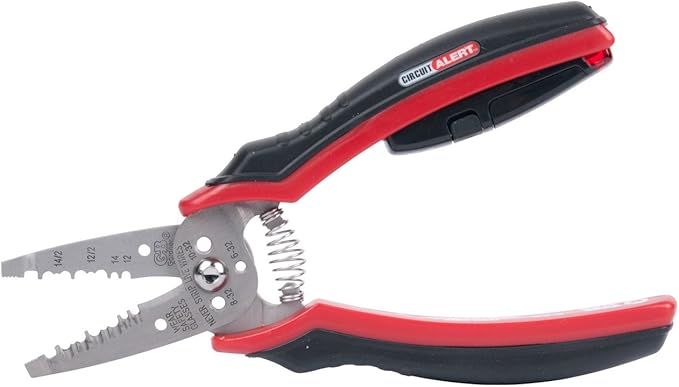 Gardner Bender GST-224M Circuit Alert® Voltage Sensing Stainless Wire Stripper, 12/2 & 14/2 NM Cable, 7 1/2 in.