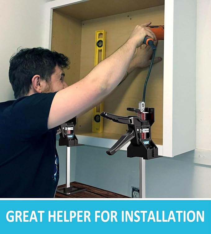 Labor Saving Arm Jack(2 Pcs),Multi-Function Height Adjustment Lifting Device with Storage Case,Suitable for Door Panel Lifting,Wall Tile Locator,Cabinet Jack and Tables Lifter etc.