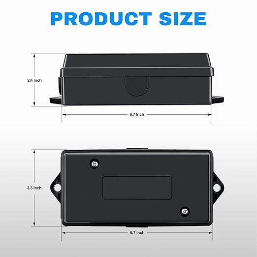 Nilight - 50048R 7 Way Electrical Trailer Junction Box 7 Gang Trailer Wire Connector Junction Box Weatherproof for Rewiring Camper RV Caravans Boat 7 Pole Cable Connection Box,2 Years Warranty