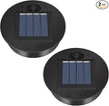 2 Pack Solar Light Replacement Top - 10 Lumens LED Panel Lantern Lid, Outdoor Parts for Garden Patio Decor, Light up Your Space (3.35)