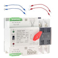 2P 100A Automatic Transfer Switch, AC110V Dual Power Generator ATS Changeover Switch, 50/60Hz DIN Rail Mount Mini ATS for PZ30 Distribution Box, Home, Farm, and Laboratory Backup Power