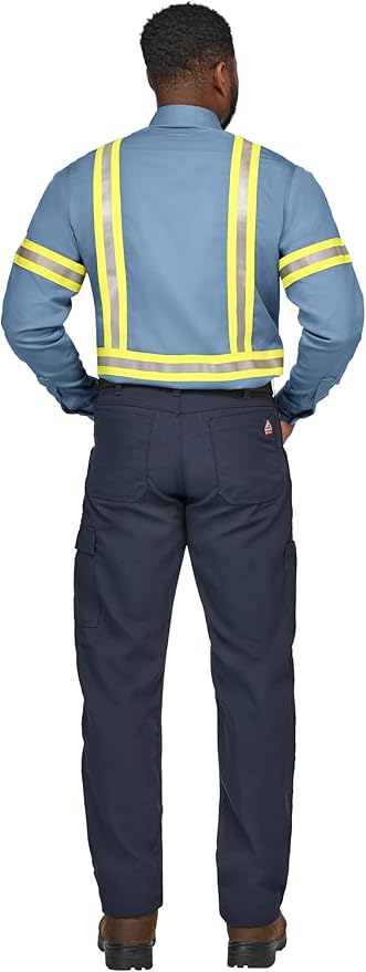 Bulwark FR Men's Midweight Fr Enhanced Visibility Uniform Shirt