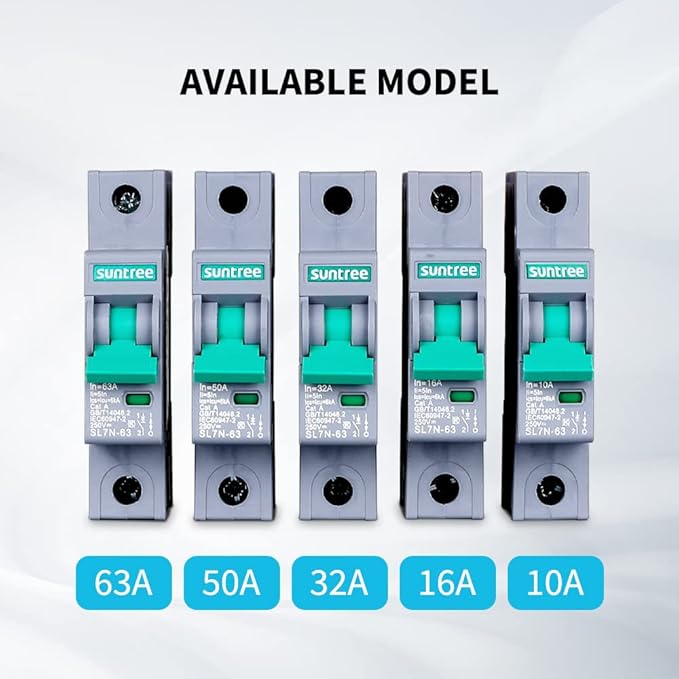 Renogy Suntree 50 Amp Single-Pole DC Circuit Breaker for Off-Grid Solar System, PV Combiner Box, Breaker Box