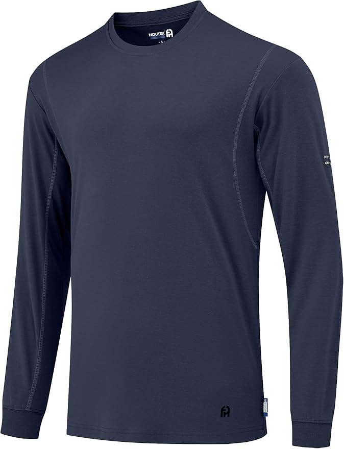 FR Shirts for Men 5.5oz Lightweight Bird's Eye Mesh Back Panel for Ventilation Long Sleeve CAT2 Fire Resistant Shirts