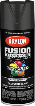 Krylon Fusion All-In-One Adhesive Spray Paint for Indoor/Outdoor Use, 12 oz, Black