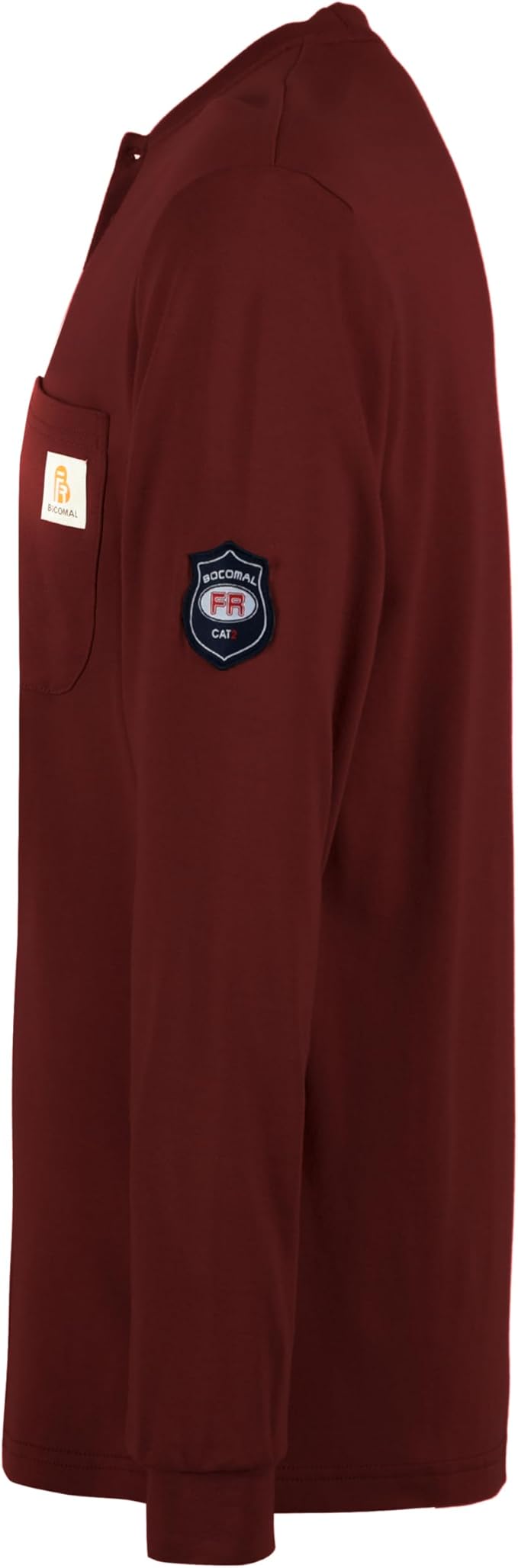 BOCOMAL FR Shirts Flame Resistant Shirt 5.5oz 100% Cotton Light Weight CAT2 Fire Retardant Henley Shirts