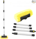 60" Car Wash Brush with Long Handle Soft Bristle Scrub Cleaning Mop with Extendable Handle for Car SUV Truck Caravan Boat Solar Panel House Siding, Sweep Snow, Yellow