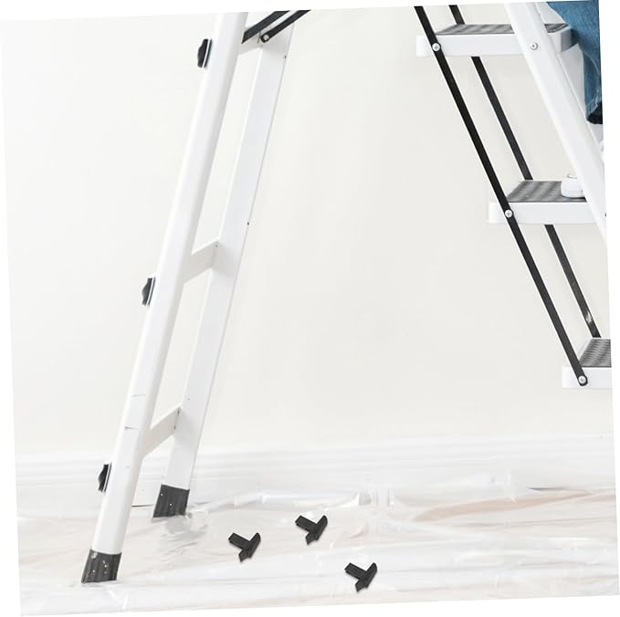 3pcs Non-Slip Silicone Pads for Telescopic Ladders Universal Folding Ladder Foot Covers Stainless Steel Accessories Protective Corners