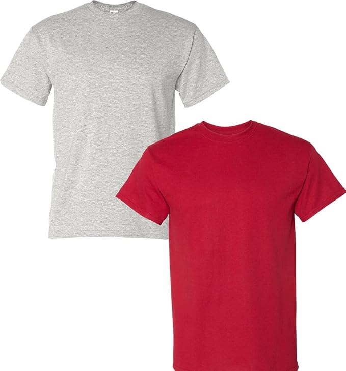 Gildan Unisex Adult DryBlend Workwear T-Shirts with Pocket, 2-Pack
