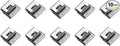 HARFINGTON 10pcs Trailer Frame Wire Clips 21.6mm Length Solar Panel Wire Clip Stainless Steel Trailer Wiring Clips Double Wire Cable Clamps for Boat Trailer Fishing Boat Cable Organization