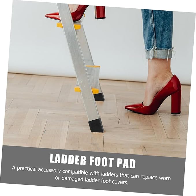 DOITOOL 6pcs Non-Slip Ladder Feet Covers Epdm Roof Ladder Protector Pad for Attic