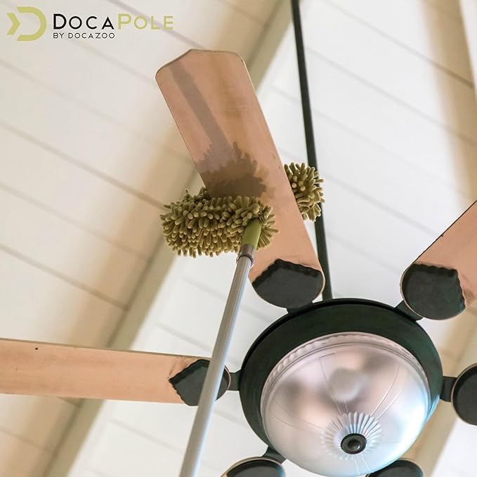 DOCA Telescoping Pole Attachment - Extension Pole for Cleaning, Feather Duster, Window Washing Kit, Paint Roller, Window Squeegee - High Reach Extendable Kit for Indoor & Outdoor - Duster Kit