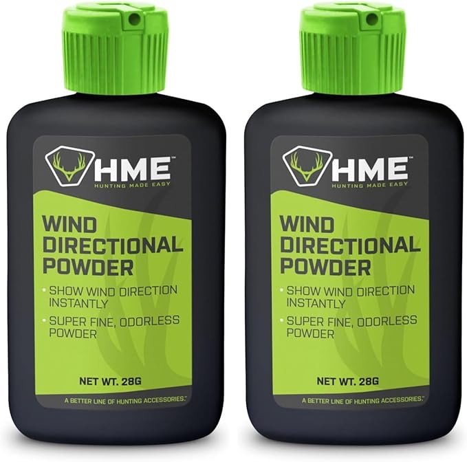 HME Wind Indicator Portable Pocket Size Lightweight Convenient Simple to Use Wind Direction Detection Powder - 28 Grams Capacity (Pack of 2)