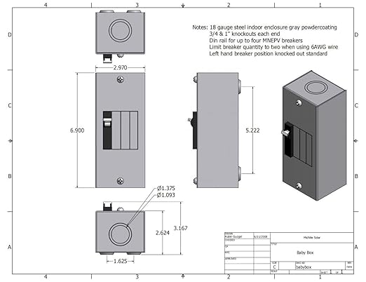 MidNite Solar MNBABYBOX Baby Box Enclosure