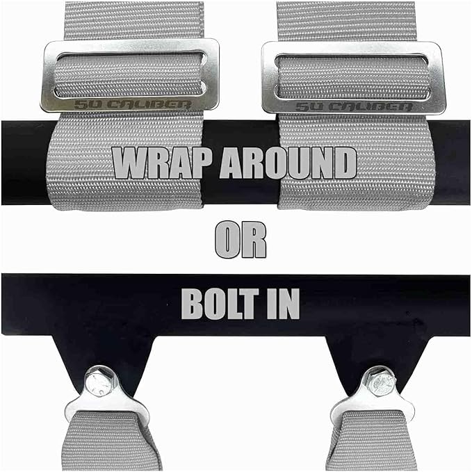 4 Point Harness for Bucket Seat, Quick Release Latch, 9 Color Options, Racing Harness, Race Car, Off Road Vehicle, UTV, RZR