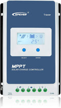 EPEVER 20A Solar Charge Controller MPPT Solar Panel Charge Controller 12V / 24V Auto Working Max PV 100V with LCD Display for Gel Flooded Sealed Lithium Batteries