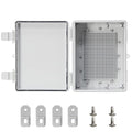 Junction Box Waterproof Electrical Box ABS Plastic Dustproof Waterproof Outdoor Universal Project Enclosure Gray Cover 8"x6.1"x3.9"