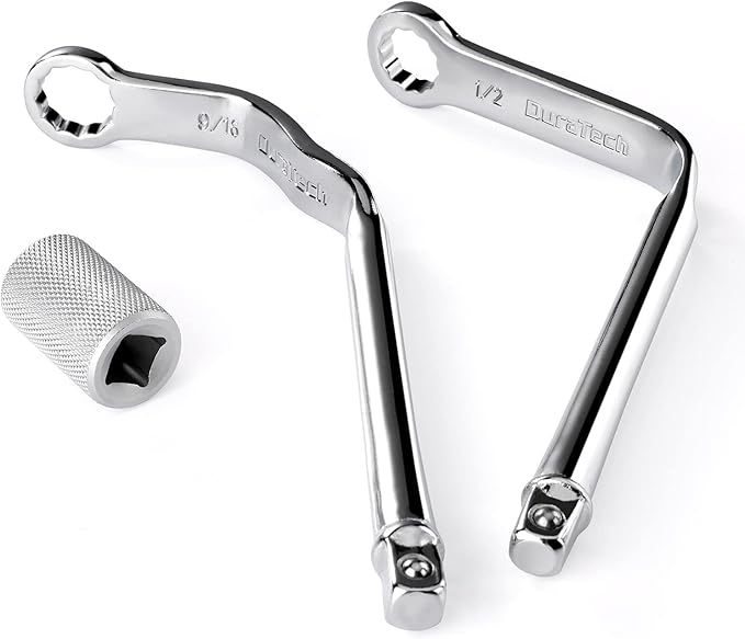 DURATECH Pro Distributor Clamp Wrench Set, SAE, 2-Piece, 1/2" & 9/16", 12 Point