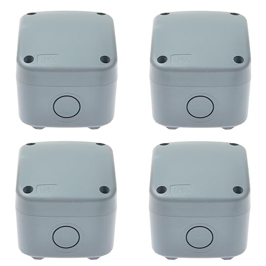 Nineleaf Junction Box, Electrical Box IP66 Water Resistant Dustproof ABS Plastic Project Enclosure for Electronics Grey,3.3X 2.8 x 2.3 inch,4PCS