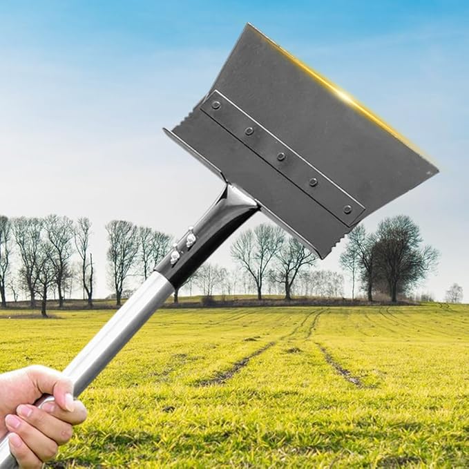 Ice Scraper Heavy Duty, 2026 New Snow Shovel, Ice Chopper for Driveway, 53 inch Flat Floor Cleaning Scraper with Adjustable Handle, Gardening Spade Shovel for Driveway, Weed Removal, Garden (1 Pcs)