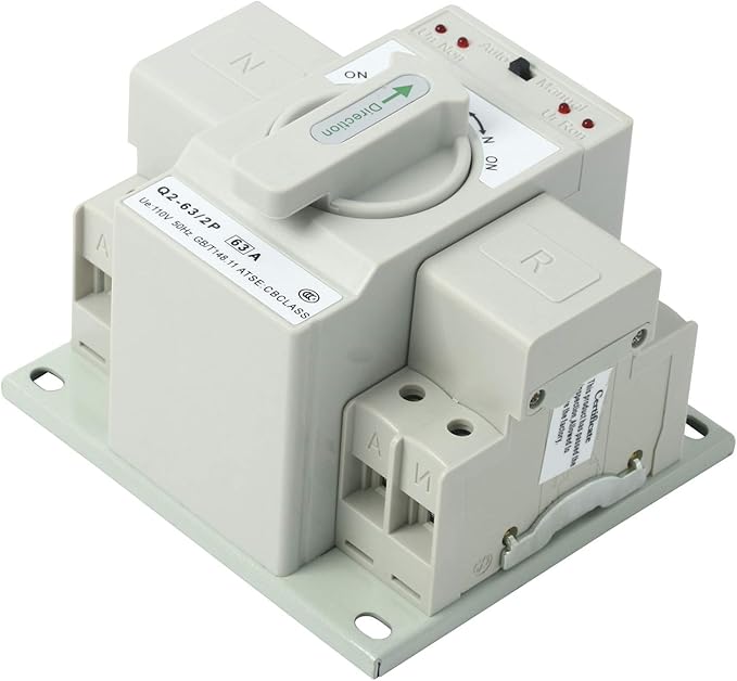 110V 2P 63A MCB type Mini Dual Power Automatic Transfer Switches Toggle Controller Change-Over Switch for Generator ATS Self Cast Conversion