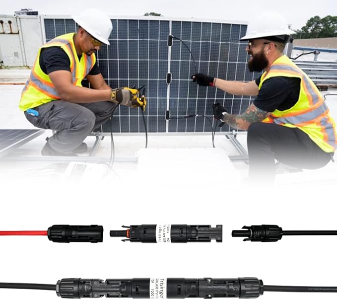 30A Solar Fuse Holder Inline, 1000V IP68 PV Inline Fuse Holders, Waterproof for Solar Panel and Solar Controller, with 10X38mm Fuse
