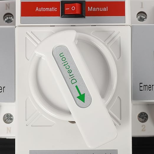 Dual Power Automatic Transfer Switch 63A 2P/4P 110V Generator Changeover Switch Tool Electronic Power Circuit Breaker Controller 50HZ/60HZ (2P/63A White)