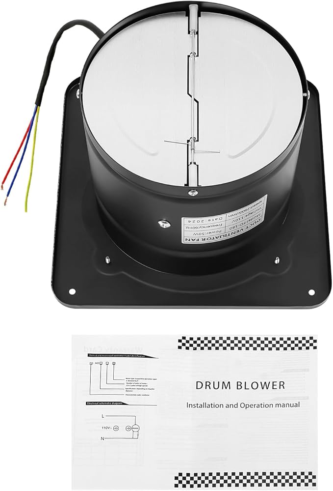 7'' Explosion Proof Exhaust Fan, 110V 50W Industrial Axial Flow Fan Utility Blower Ventilator Extractor Factory Extraction Ventilation for Garage Shops Kitchen, 2600RPM