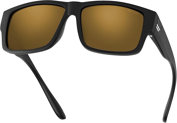 TOROE Z87+ Polarized Safety Sunglasses Matte Black TR90 Frame, ANSI Rated Lens
