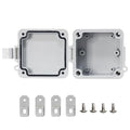 Outdoor Electrical Junction Box ABS Waterproof Junction Box IP66, Weatherproof Enclosure with Terminal Block for Solar/CCTV/Garden UseGray Cover 5.3"x3.4"x2.7"