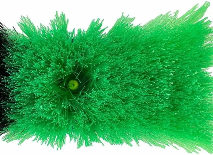11" Nylon Bristle Brush Head for Superlite Water Fed Poles, Firm Bristles with 2 Brass Nozzles, Fits Standard Threaded Poles for High Reach Window and Solar Panel Cleaning, Spotless Clean