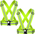 Reflective Strap Safety Vest Gear - 2-10 Pack Adjustable High Visible Reflective Running Gear for Women Men Night