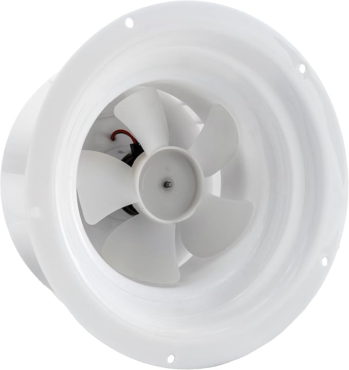 RecPro RV Solar Ventilation Fan | Solar Powered Ceiling Vent with Fan | For RV, Marine, Camper, Shed, Trailer (White)