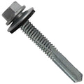 12 x 1-1/2" NO Paint Type 5 Drill Point Roofing Screws - Hex Washer Head - Self-Starting/Tapping - EPDM Washer. 1 x 250 Count Bag - 250 Screws