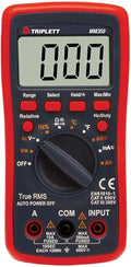 Triplett MM350 True RMS 4000 Count Manual Ranging Digital Multimeter with Certificate of Calibration to NIST - AC/DC Voltage, AC/DC Current, Resistance, Temperature, Diode, Continuity